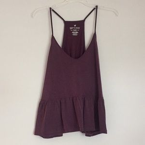 Plum Peplum Tank